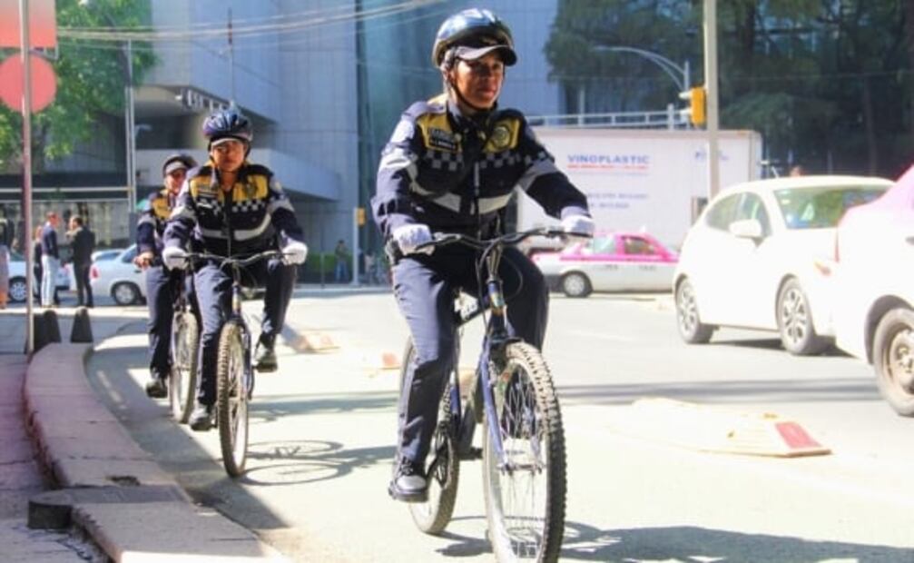 Policías ciclistas de Reforma infraccionarán en marzo