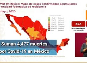 Confirman 40,595 casos de Covid-19 en México; suman 4,477 muertes