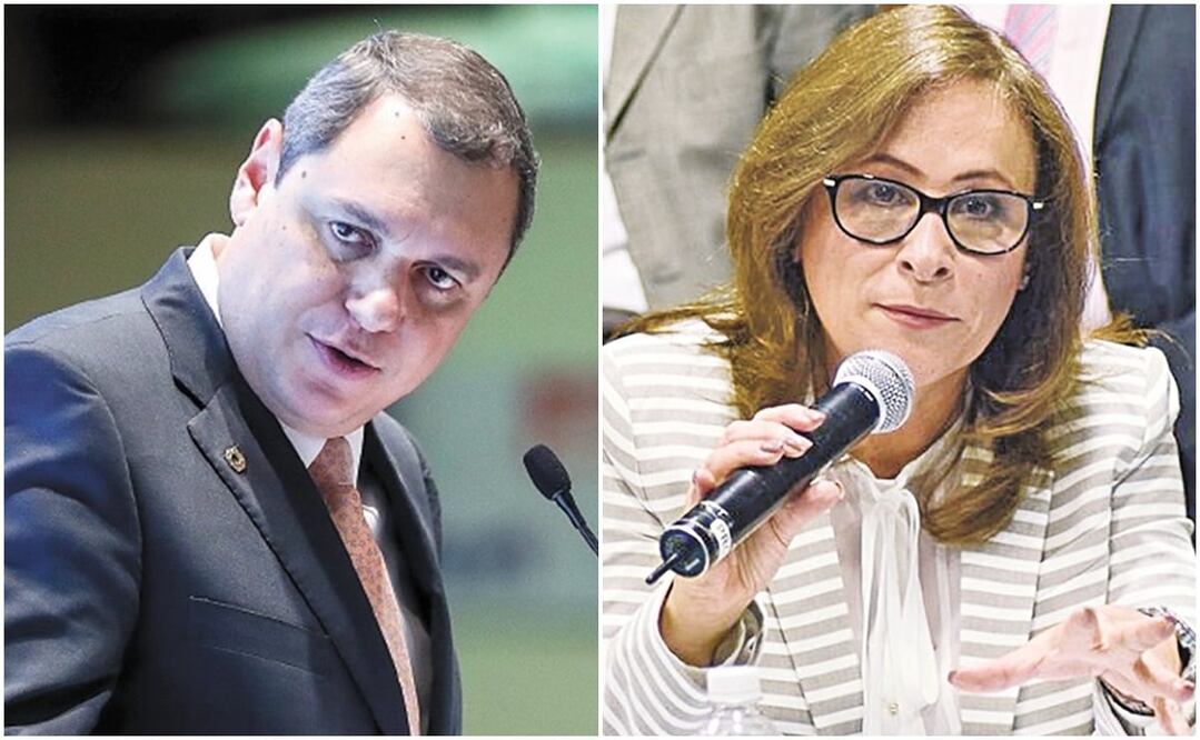 Enoch Castellanos, presidente de la Canacintra y Rocío Nahle, secretaria de Energía. Fotos: Archivo ElUniversal