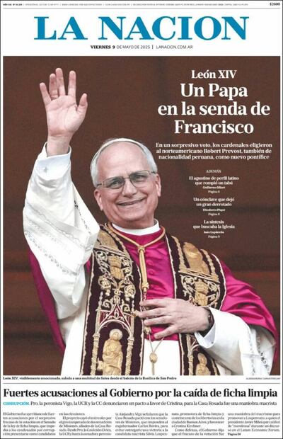 Portada de La Nación