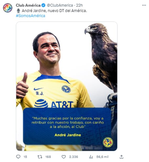 André Jardine llegó al nido de las Águilas