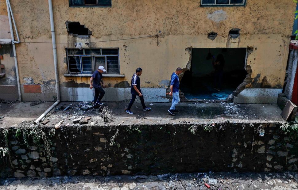 Viviendas afectadas, tras la tromba del pasado sábado en la colonia Lomas Quebradas. Foto: Diego Simón Sánchez/EL UNIVERSAL
