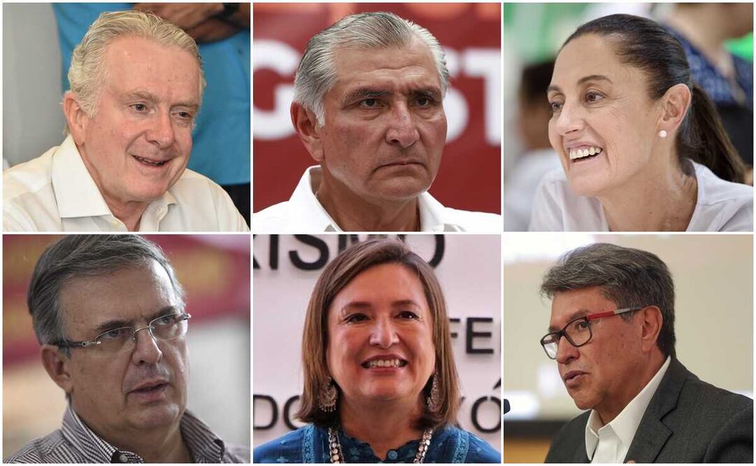 El día a día de los aspirantes a candidatos presidenciales rumbo a las elecciones de 2024. Foto: EL UNIVERSAL