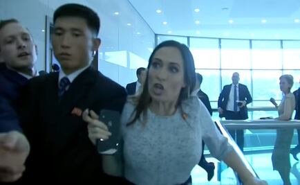 Secretaria de prensa de la Casa Blanca protagoniza riña con seguridad norcoreana