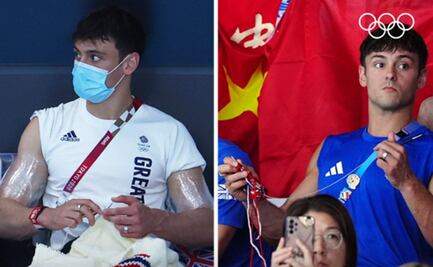 ¡Como en 2020! Captan al clavadista Tom Daley tejiendo mientras observaba los Juegos Olímpicos de París 2024