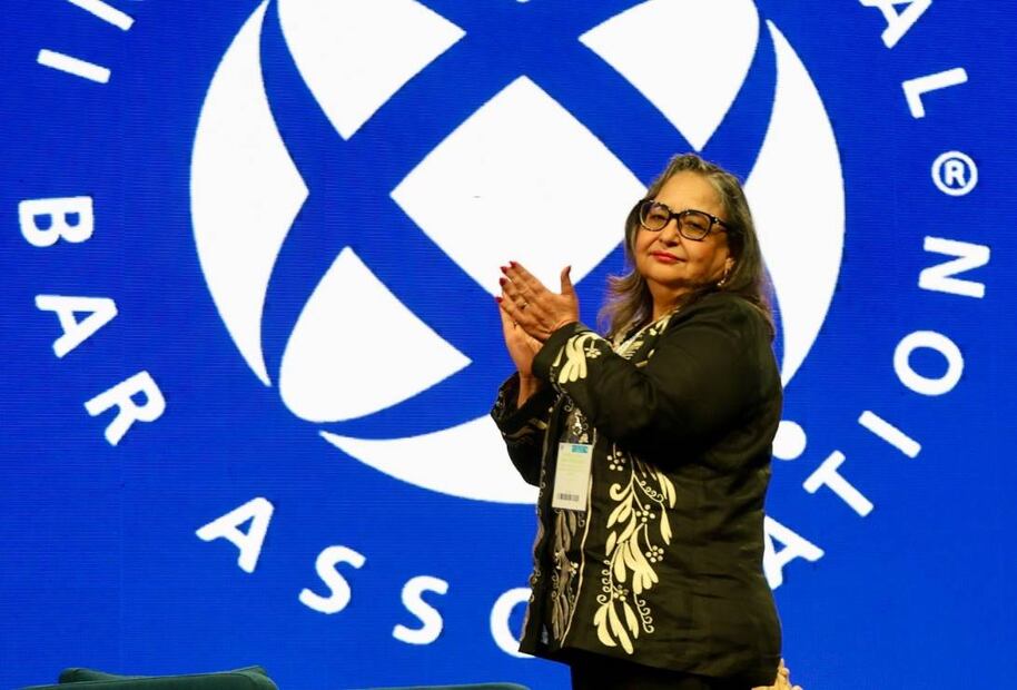 La ministra presidenta de la Suprema Corte, Norma Piña en la Conferencia Anual de la Barra Internacional de Abogados. Foto: Valente Rosas. EL UNIVERSAL