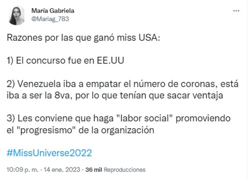 Triunfo de Miss USA en Miss Universo causa indignación y desata ola de memes