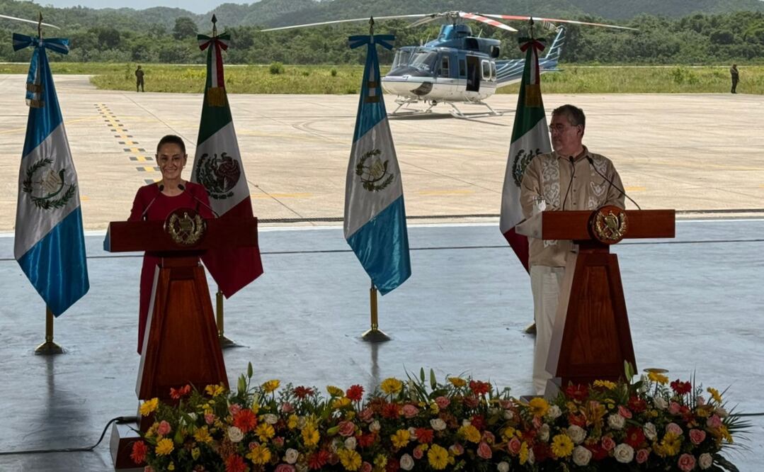 Claudia Sheinbaum y Bernardo Arévalo, presidente de México y Guatemala, respectivamente. Foto: Salvador Corona/EL UNIVERSAL