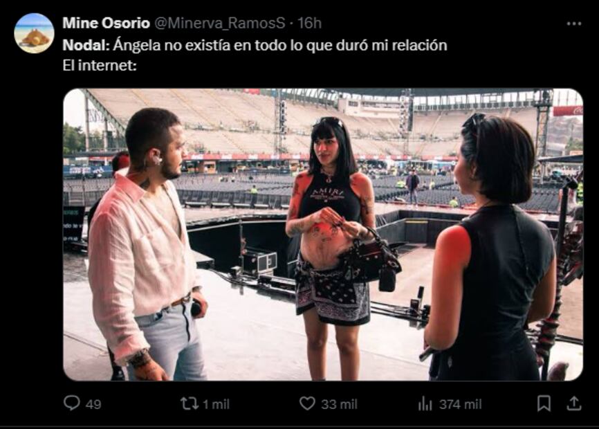 Usuarios reaccionaron con humor a la entrevista entre Nodal y Adela Micha. Fotos: Redes Sociales.