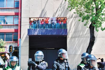 Ahora el SME arma trifulca en avenida Insurgentes