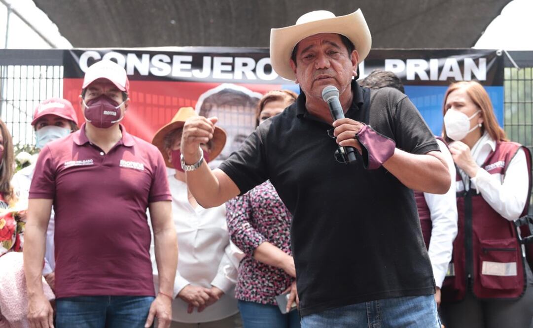 Mitin de Morena y Félix Salgado Macedonio en el INE / Foto de Berenice Fregoso. EL UNIVERSAL