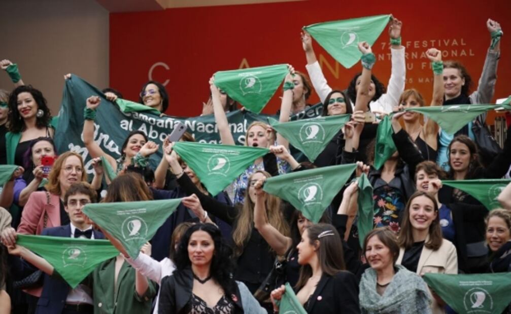 Cannes se viste de verde a favor del aborto