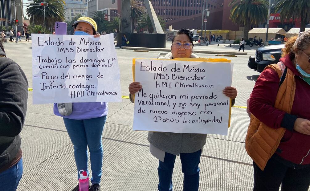 Protesta personal médico exige pagos atrasados. Foto: Sharon Mercado / EL UNIVERSAL