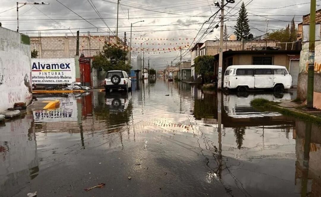 Calles y circulación afectadas por las lluvias Foto: Especial
