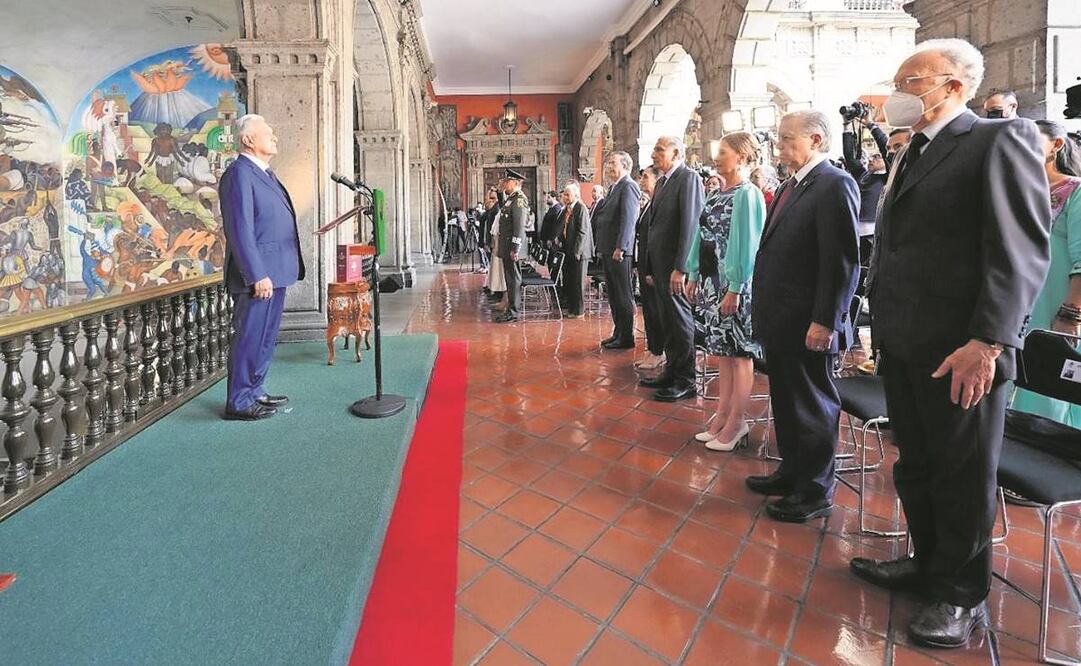 El presidente Andrés Manuel López Obrador ofreció en Palacio Nacional un mensaje a la nación de 45 minutos con motivo de su 4 Informe de Gobierno. Foto: PRESIDENCIA