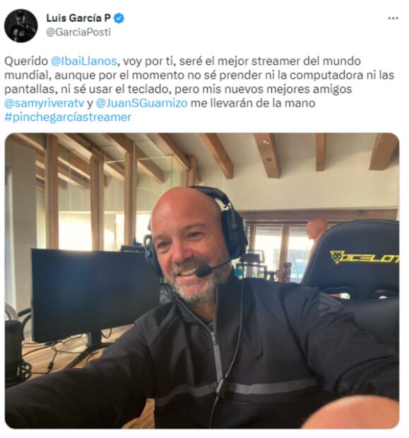 Luis García se lanza de streamer y desafía a Ibai Llanos: "Voy por ti"