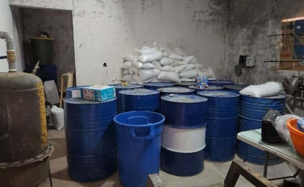 Gabinete de Seguridad realiza el mayor aseguramiento de metanfetamina en Sinaloa. Foto: Especial