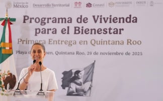 "Somos gobiernos que damos al pueblo": Sheinbaum; destaca inflación controlada y aumento al salario mínimo