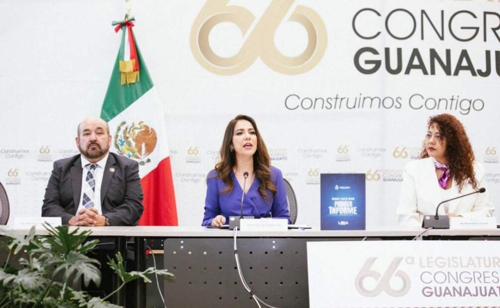 Libia Dennise García Muñoz Ledo dijo que su administración tiene cero tolerancia a la violencia contras las mujeres (06/03/2025). Foto: Especial