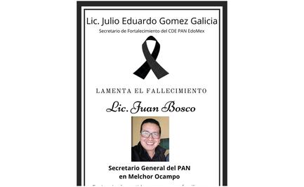 Asesinan al secretario general del PAN en la puerta de su despacho en Melchor Ocampo, Edomex