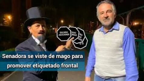 Jesusa Rodríguez se viste de mago para promover etiquetado de alimentos