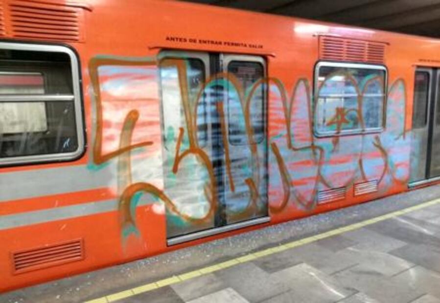 Vandalizan vagones de la Línea 6 del Metro