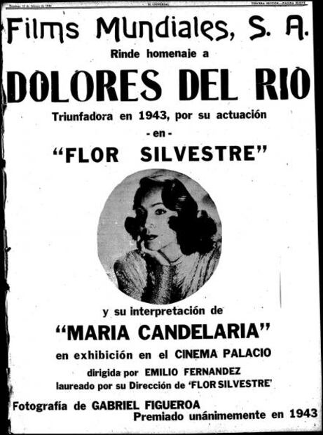 Cuando Dolores del Río fue madrina de una niña en Xochimilco  