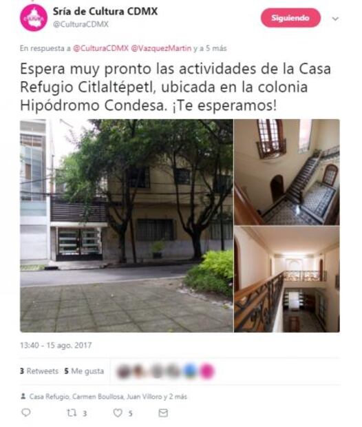 CDMX gestionará Casa Refugio Citlaltépetl