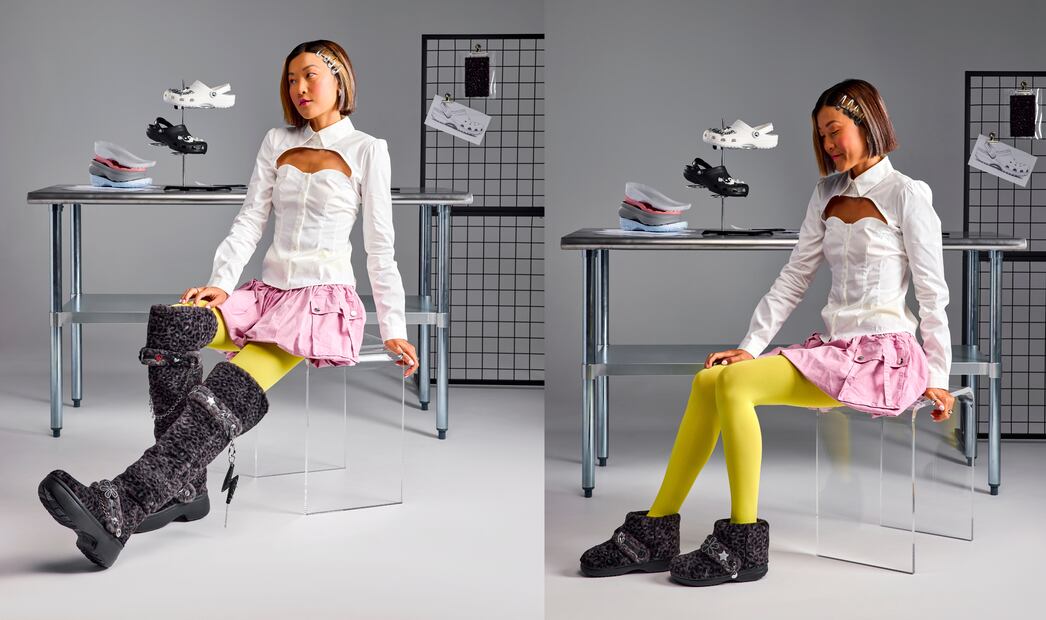 Las botas Crocs Knee High Leopard son las más altas que ha lanzado Crocs hasta ahora. Fotos: Cortesía