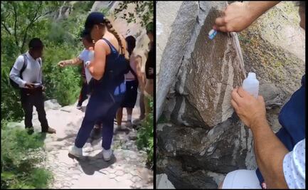 "Todos la han rayado”: turistas se justifican tras ser sorprendidos dañando la Peña de Bernal; son sancionados 