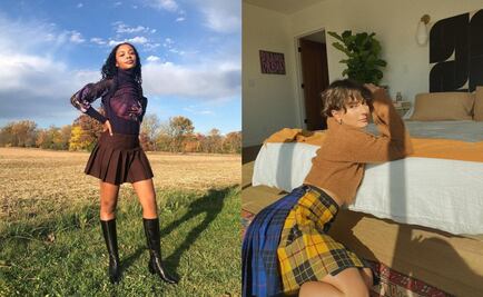 De esta forma se llevan las faldas escocesas en esta temporada