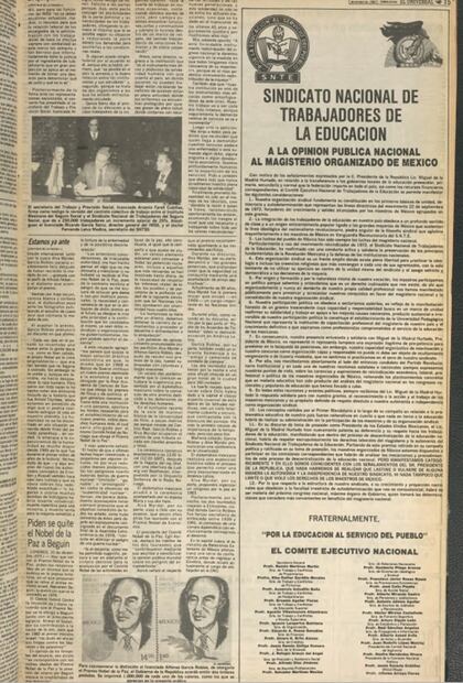 ¿Quién fue el mexicano que ganó el Nobel de la Paz en 1982?