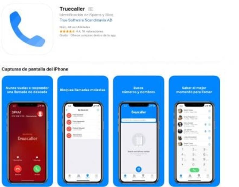 Truecaller. Foto: EL UNIVERSAL