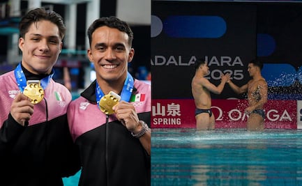 Oro mexicano en la Copa del Mundo de Clavados en Guadalajara; Celaya y Olvera lo ganan en trampolín sincronizado