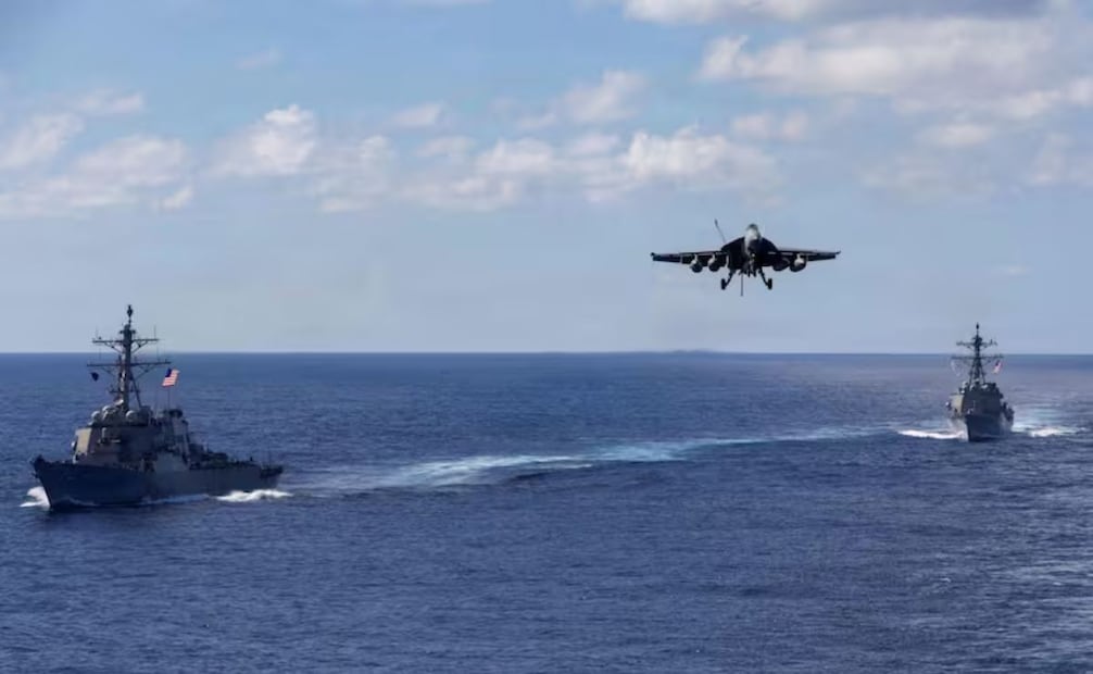 Los aviones sobrevolaron por aproximadamente 40 minutos. Foto: La Nación Argentina