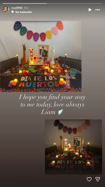 Hermana de Liam Payne coloca ofrenda de Día Muertos. 
Foto: Instagram