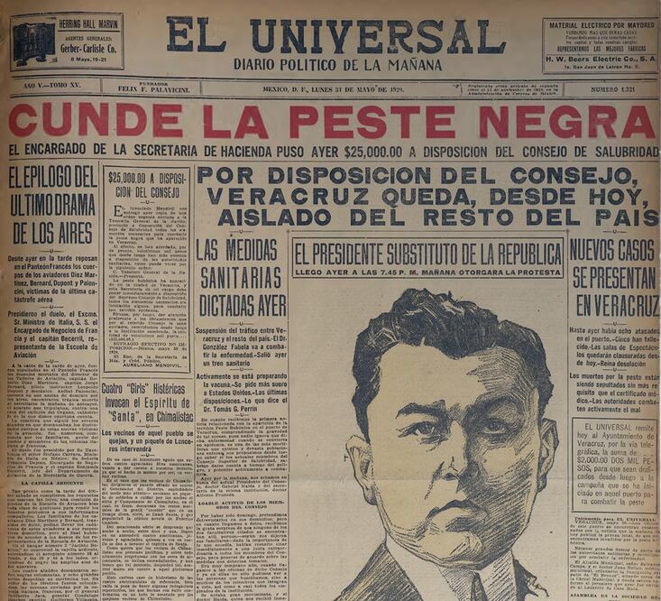 Después de la influenza, la peste atacó Veracruz en los años 20