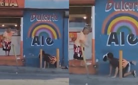 Mujer corre a jicarazos a “therian” de su negocio en Veracruz; video se vuelve viral