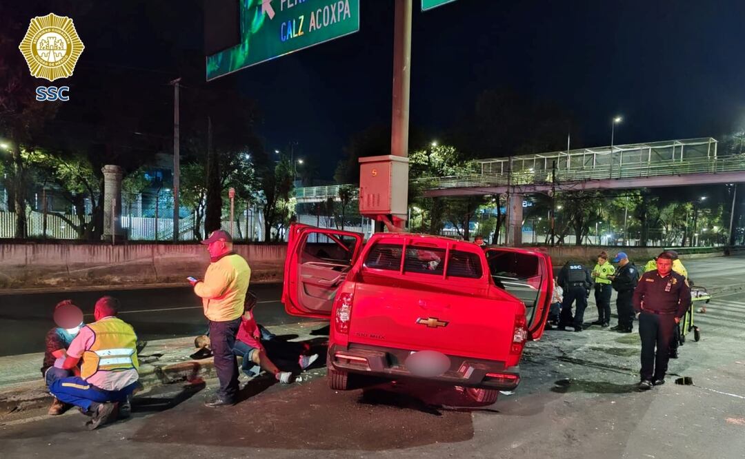 Seis lesionados tras choque en Coyoacán; SSC coordina atención médica y traslado a hospitales. Foto: Especial