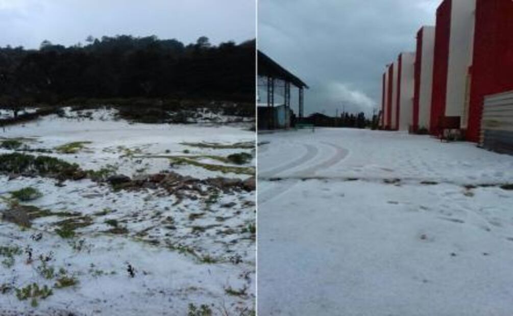 Granizada “pinta” de blanco región mixteca de Oaxaca