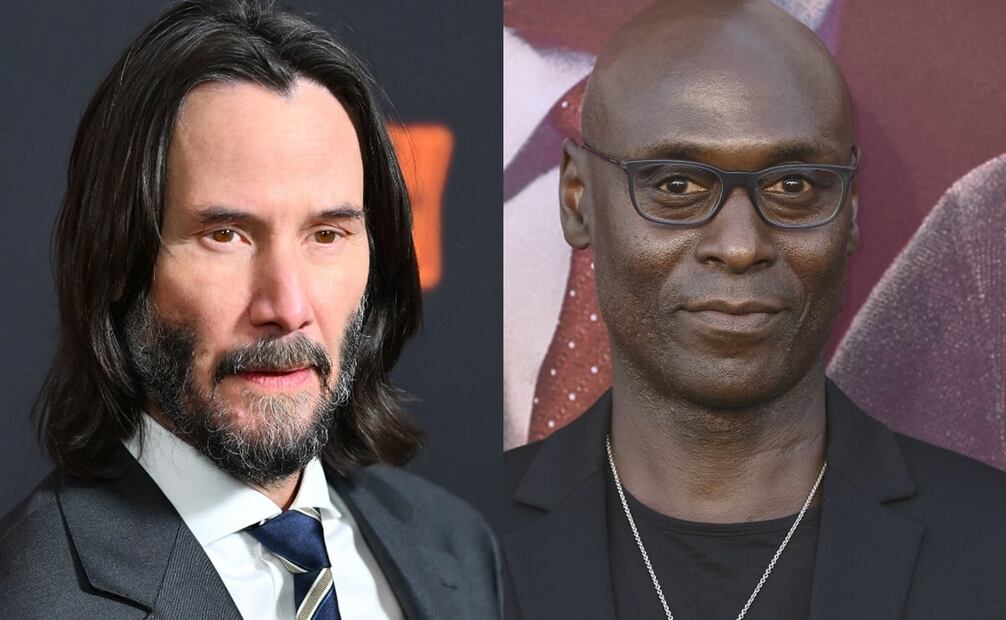 El actor Lance Reddick y Keanu Reeves. Foto: ANGELA WEISS / AFP/ AP  Jordan Strauss/Invision, Archivo El Universal 