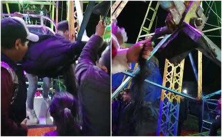 Joven queda atrapada del cabello en rueda de la fortuna en Chiapas