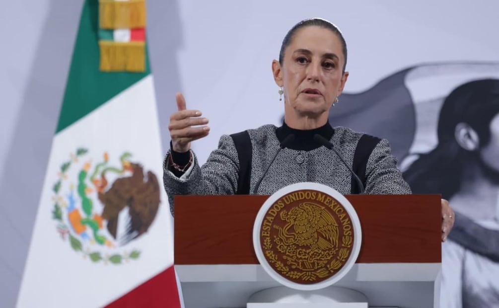 Claudia Sheinbaum en su conferencia matutina desde Palacio Nacional este 28 de noviembre (28/11/2025). Foto: Fernanda Rojas / EL UNIVERSAL