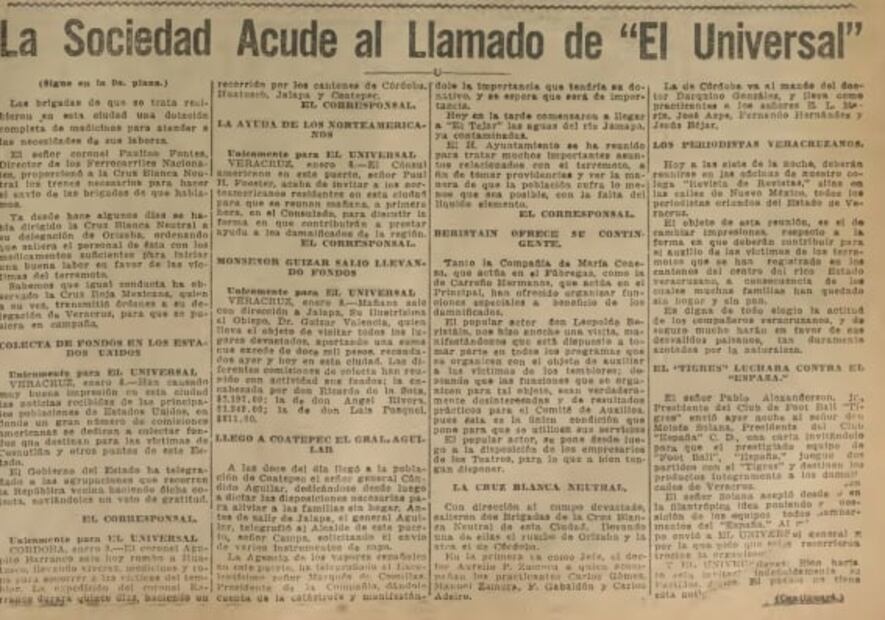 El terremoto que sacudió hace 100 años a Veracruz y Puebla