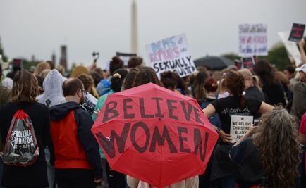“No queremos abusadores en el Supremo”, gritan manifestantes a Kavanaugh