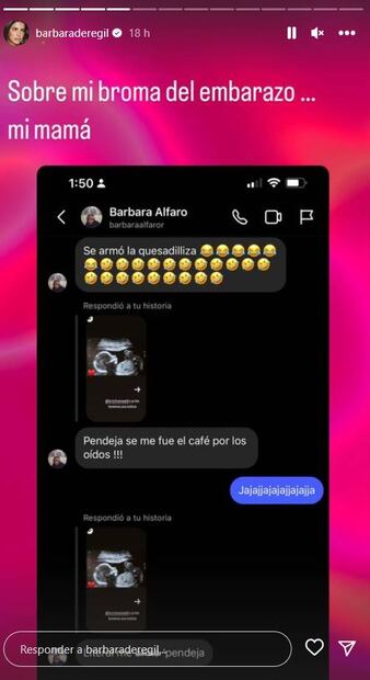 Bárbara de Regil dice que está embarazada y así reacciona su mamá