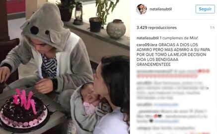 Natália Subtil y Sergio Mayer Mori celebran primer mes de Mila