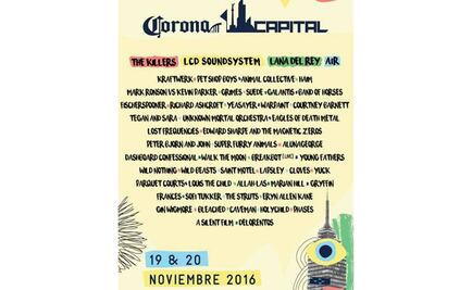 Publican cartel del Corona Capital 2016