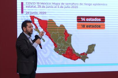Llegan a 208 mil los contagios por Covid en México; 18 estados, en naranja