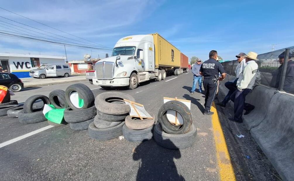 Bloqueos en Tlaxcala. Foto: Especial